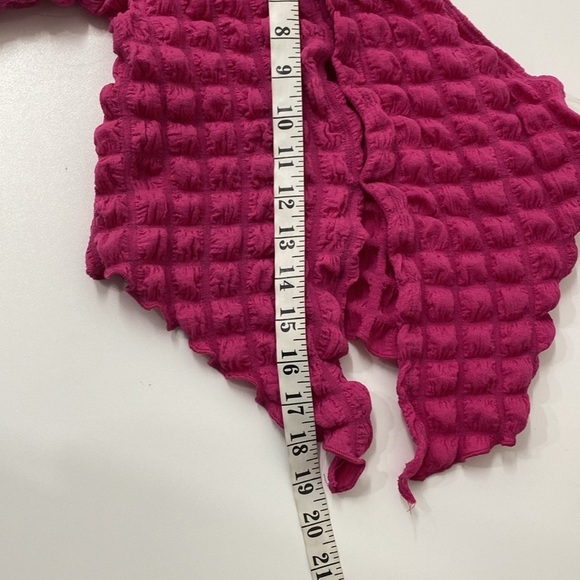 Fashion Nova Popcorn Pant Set Flare Medium Barbiecore - Picture 12 of 13